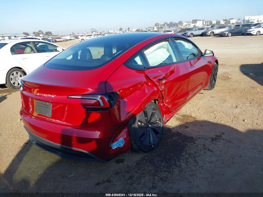 2025 Tesla Model 3 Long Range Rear-Wheel Drive/Standard Rear-Wheel Drive VIN: 5YJ3E1EA1SF897193 Lot: 43945341