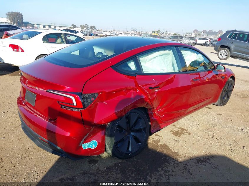 2025 Tesla Model 3 Long Range Rear-Wheel Drive/Standard Rear-Wheel Drive VIN: 5YJ3E1EA1SF897193 Lot: 43945341