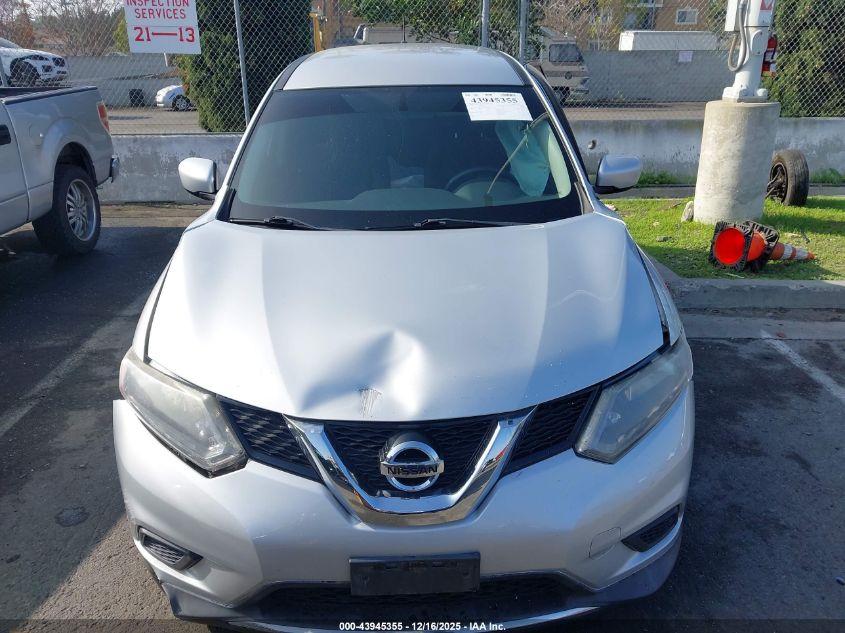 2016 Nissan Rogue S VIN: KNMAT2MT6GP653056 Lot: 43945355