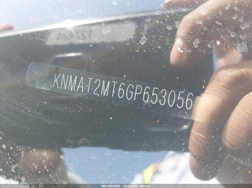 2016 Nissan Rogue S VIN: KNMAT2MT6GP653056 Lot: 43945355