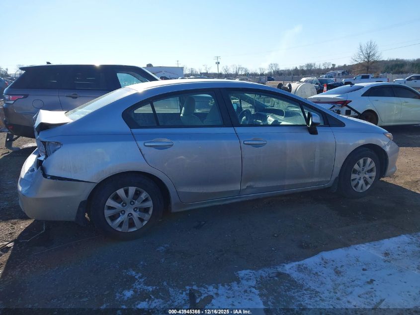 2012 Honda Civic Lx VIN: 19XFB2F55CE077834 Lot: 43945366