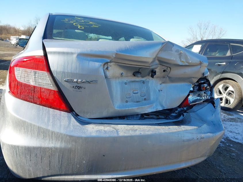 2012 Honda Civic Lx VIN: 19XFB2F55CE077834 Lot: 43945366