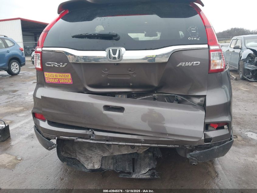 2015 Honda Cr-V Ex-L VIN: 2HKRM4H76FH648121 Lot: 43945376