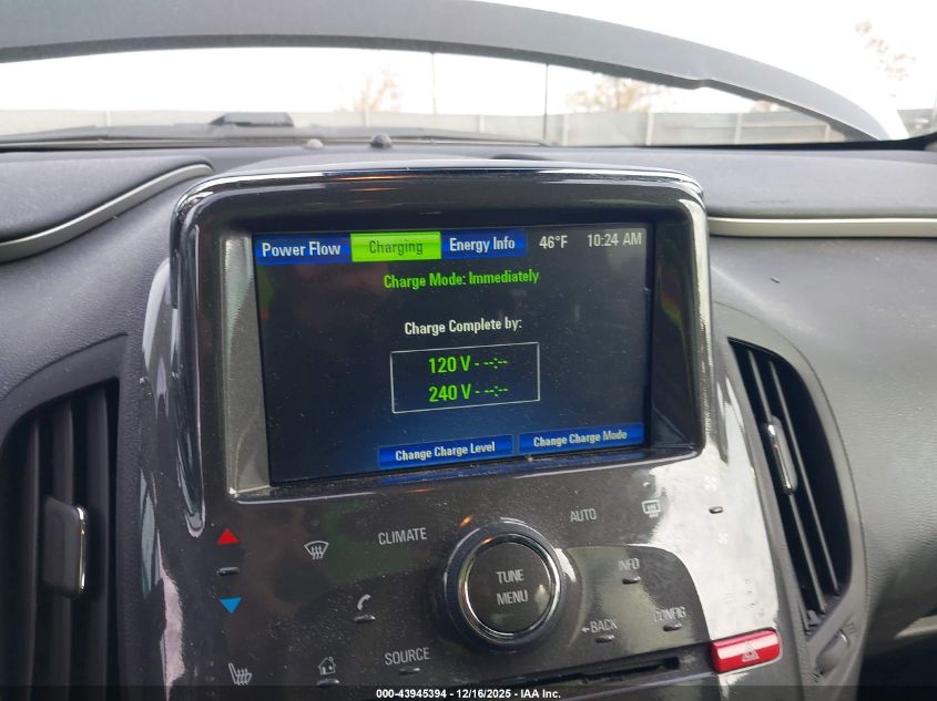 2013 Chevrolet Volt VIN: 1G1RH6E47DU132291 Lot: 43945394