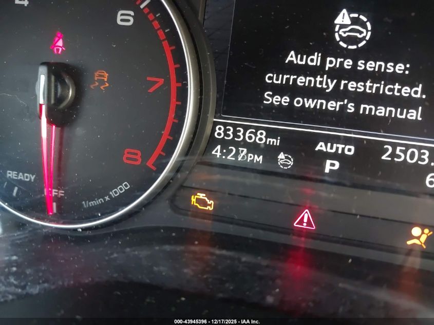 2017 Audi A4 2.0T Ultra Premium VIN: WAUGMAF40HN069155 Lot: 43945396