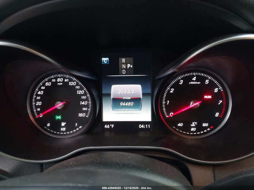 2016 Mercedes-Benz C 300 Sport VIN: 55SWF4JB2GU128802 Lot: 43945420