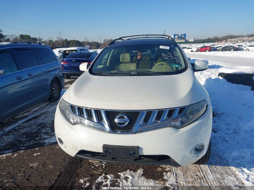 2010 Nissan Murano Sl VIN: JN8AZ1MW9AW138721 Lot: 43945454