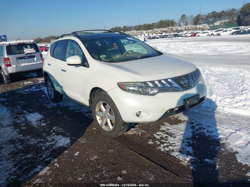 2010 Nissan Murano Sl VIN: JN8AZ1MW9AW138721 Lot: 43945454
