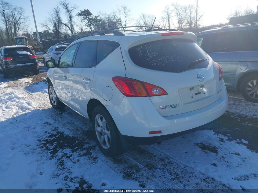 2010 Nissan Murano Sl VIN: JN8AZ1MW9AW138721 Lot: 43945454