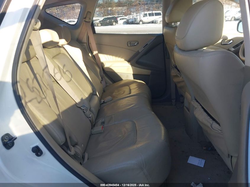 2010 Nissan Murano Sl VIN: JN8AZ1MW9AW138721 Lot: 43945454