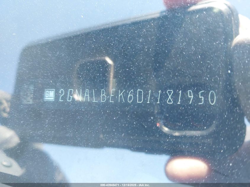2013 Chevrolet Equinox Ls VIN: 2GNALBEK6D1181950 Lot: 43945471