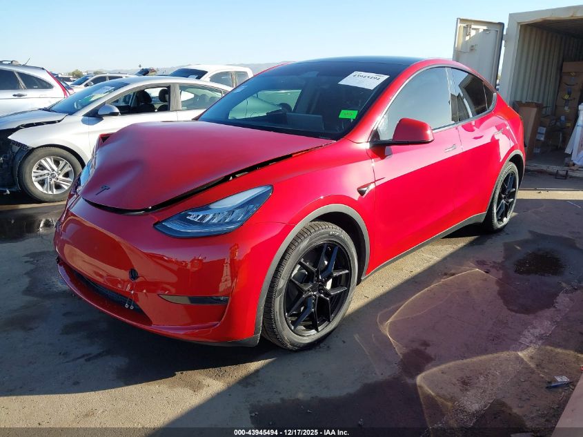 2023 Tesla Model Y Awd/Long Range Dual Motor All-Wheel Drive VIN: 7SAYGDEE0PA145965 Lot: 43945494