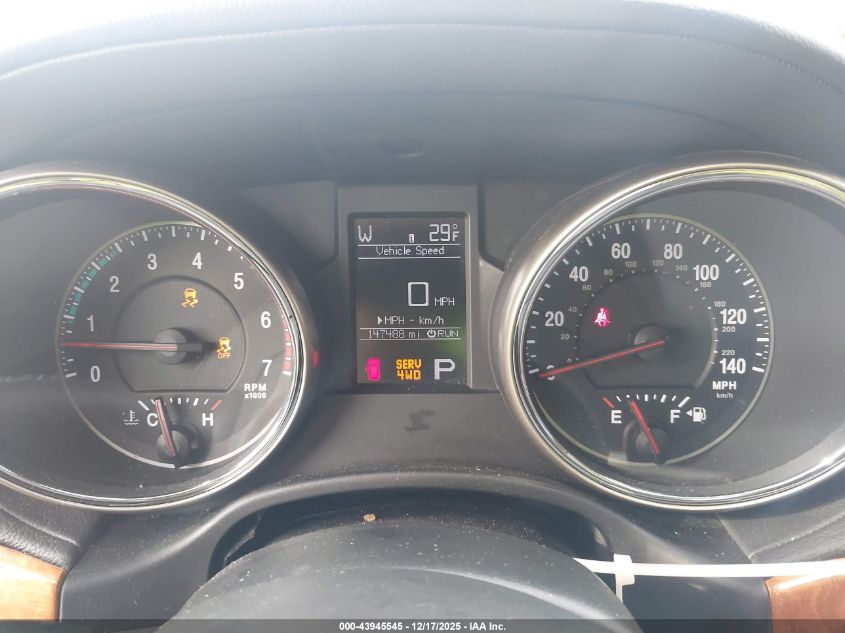 2013 Jeep Grand Cherokee Overland VIN: 1C4RJFCT2DC544288 Lot: 43945545