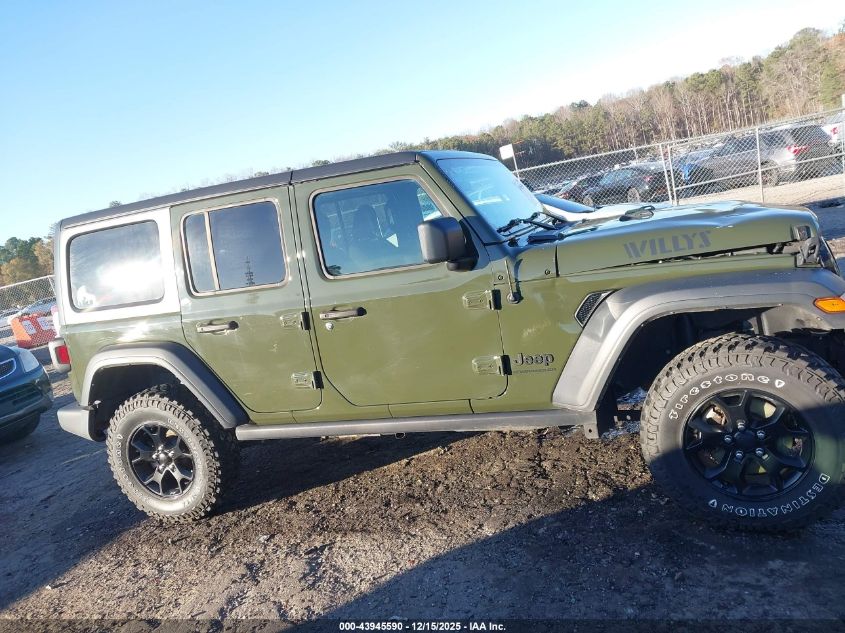 2023 Jeep Wrangler 4-Door Willys 4X4 VIN: 1C4HJXDM1PW600765 Lot: 43945590