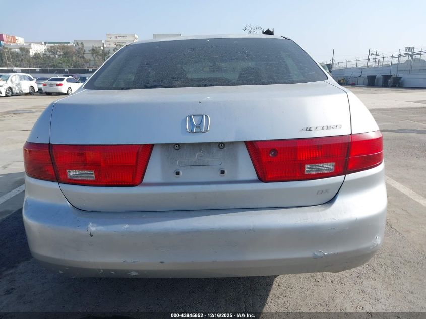 2005 Honda Accord 2.4 Dx VIN: 1HGCM56155A058929 Lot: 43945652