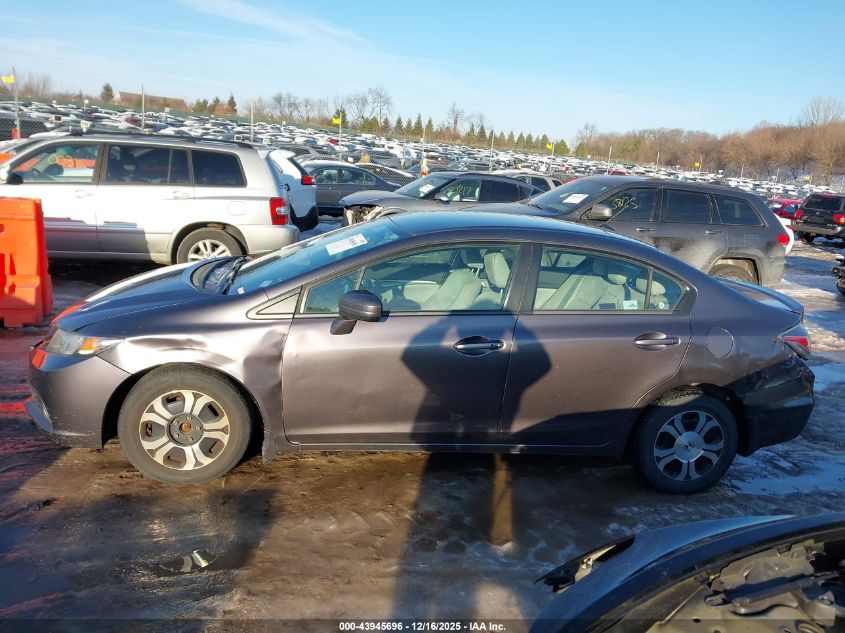 2014 Honda Civic Hybrid VIN: 19XFB4F25EE001017 Lot: 43945696