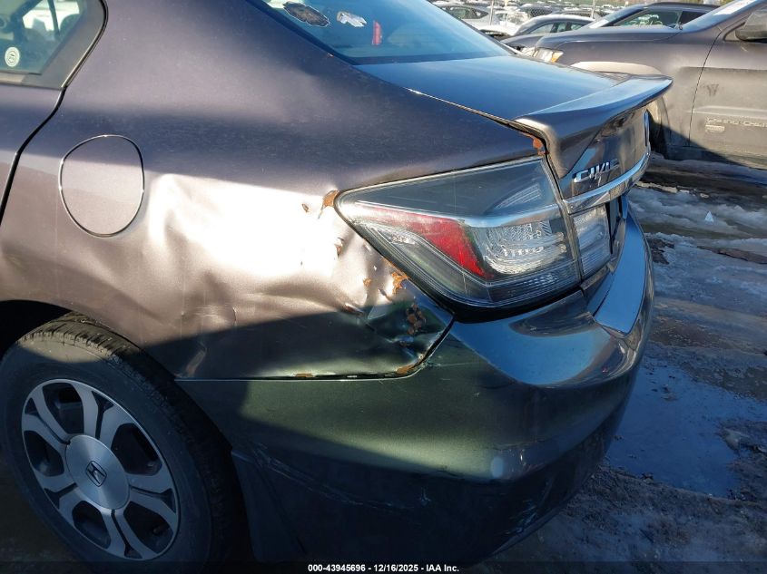 2014 Honda Civic Hybrid VIN: 19XFB4F25EE001017 Lot: 43945696