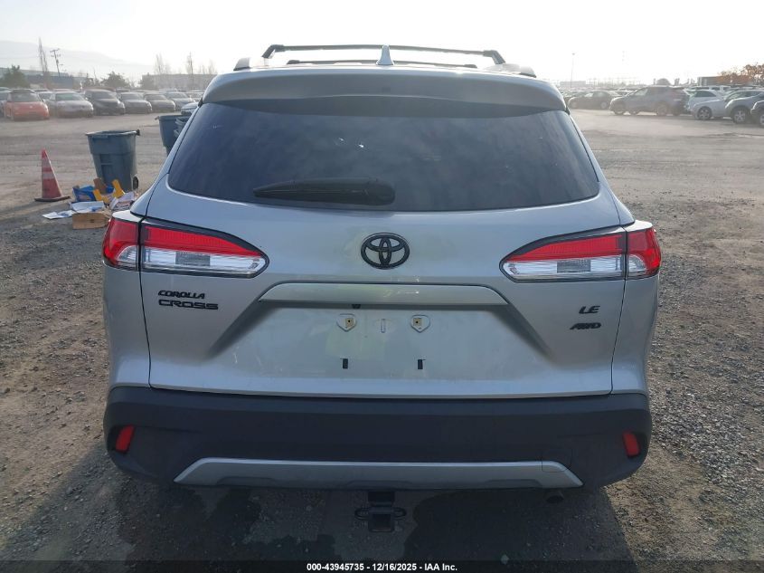 2022 Toyota Corolla Cross Le VIN: 7MUCAABG8NV020307 Lot: 43945735