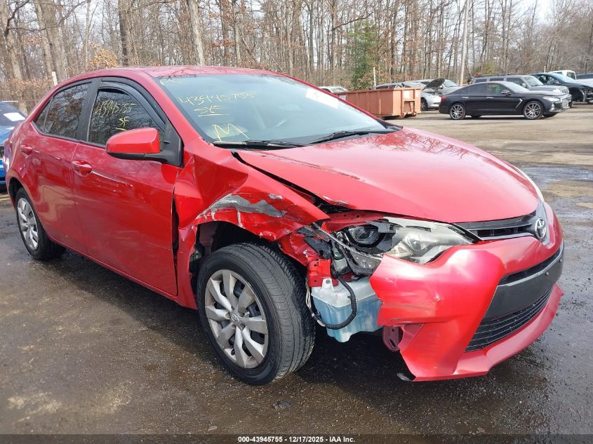 2016 Toyota Corolla Le VIN: 2T1BURHE5GC510717 Lot: 43945755