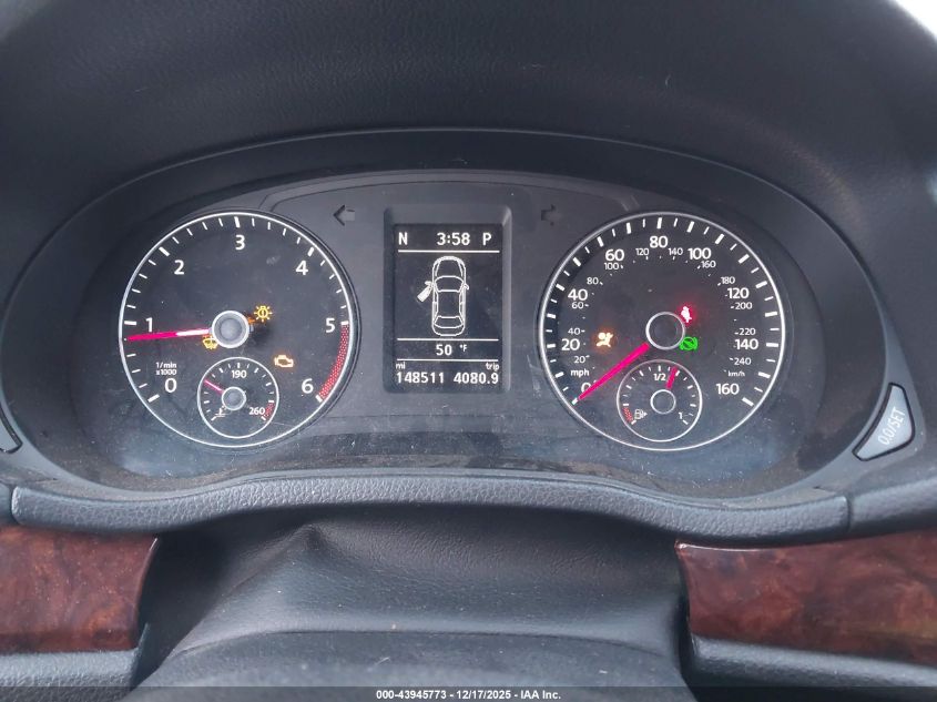 2013 Volkswagen Passat 2.0L Tdi Sel Premium VIN: 1VWCN7A33DC102443 Lot: 43945773