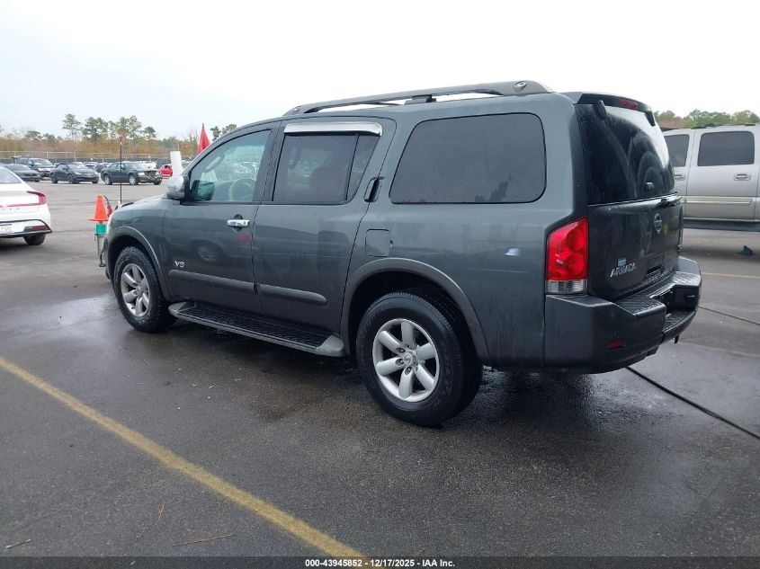 2008 Nissan Armada Se VIN: 5N1AA08D88N626916 Lot: 43945852