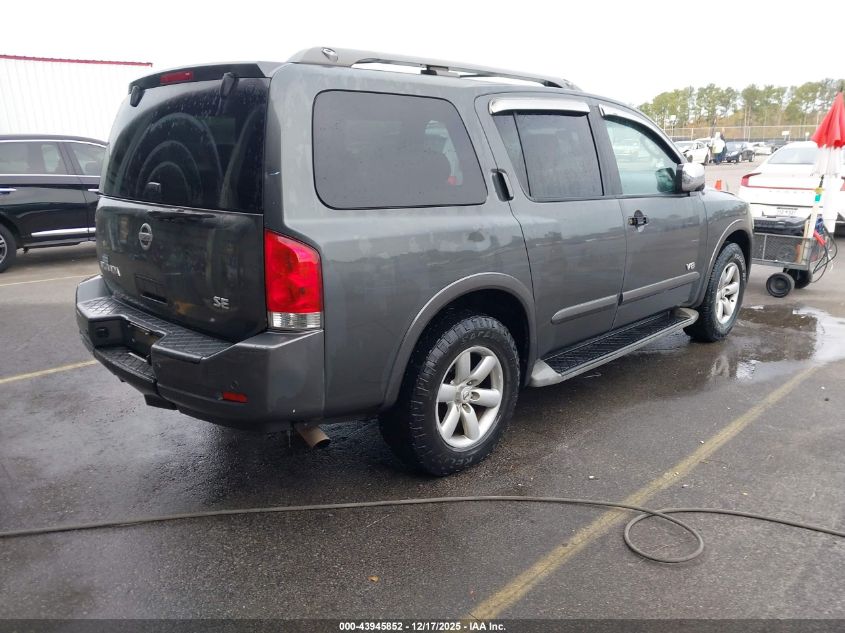 2008 Nissan Armada Se VIN: 5N1AA08D88N626916 Lot: 43945852