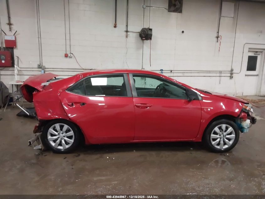 2016 Toyota Corolla Le VIN: 2T1BURHE7GC622886 Lot: 43945967