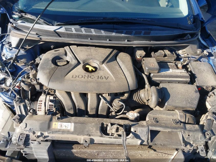 2016 Hyundai Elantra Se VIN: 5NPDH4AE0GH676862 Lot: 43945982