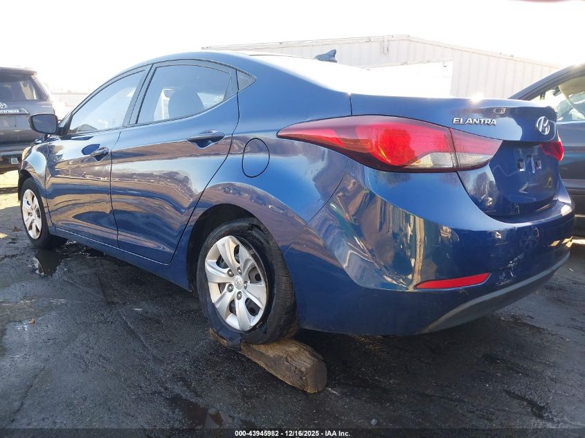 2016 Hyundai Elantra Se VIN: 5NPDH4AE0GH676862 Lot: 43945982