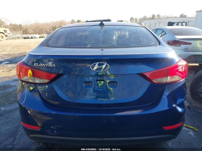 2016 Hyundai Elantra Se VIN: 5NPDH4AE0GH676862 Lot: 43945982