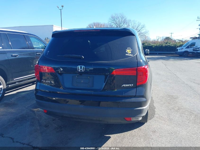 2017 Honda Pilot Ex-L VIN: 5FNYF6H56HB045574 Lot: 43945991