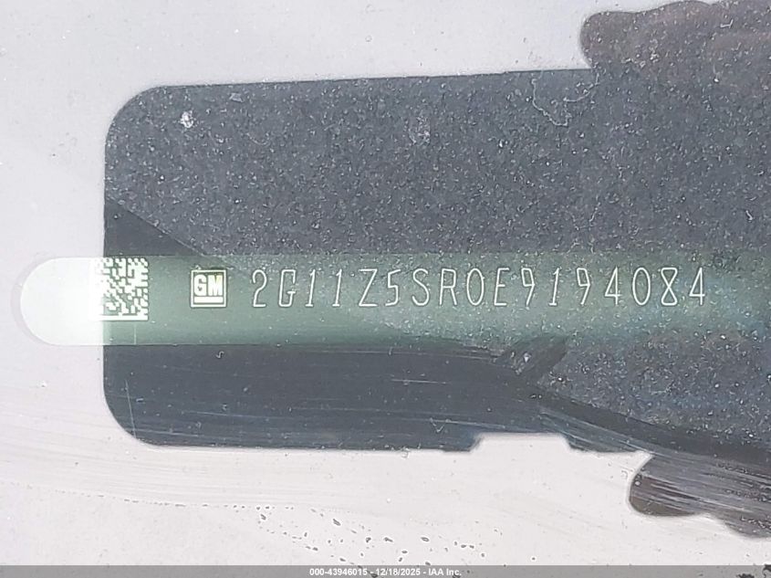 2014 Chevrolet Impala Ls Eco VIN: 2G11Z5SR0E9194084 Lot: 43946015