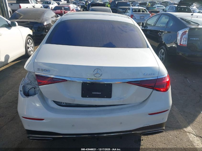 2022 Mercedes-Benz S 500 4Matic VIN: W1K6G6DB1NA066505 Lot: 43946021