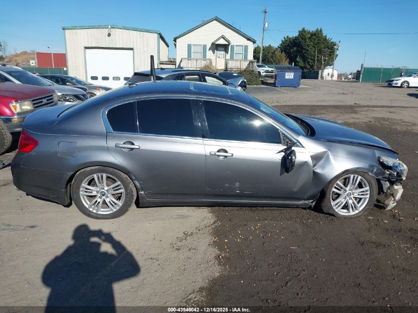 2010 Infiniti G37X VIN: JN1CV6AR8AM450524 Lot: 43946042