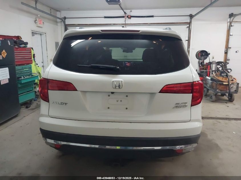 2017 Honda Pilot Elite VIN: 5FNYF6H07HB091757 Lot: 43946053