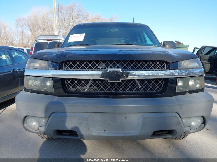 2002 Chevrolet Avalanche 1500 VIN: 3GNEK13T72G276239 Lot: 43946124