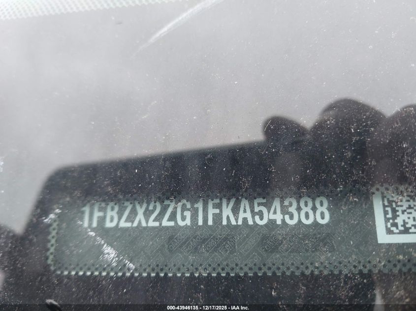 2015 Ford Transit-350 Xlt VIN: 1FBZX2ZG1FKA54388 Lot: 43946135