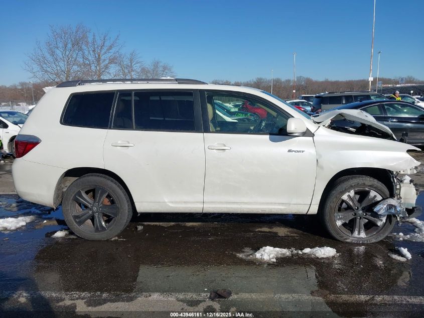 2008 Toyota Highlander Sport VIN: JTEES43A882075262 Lot: 43946161