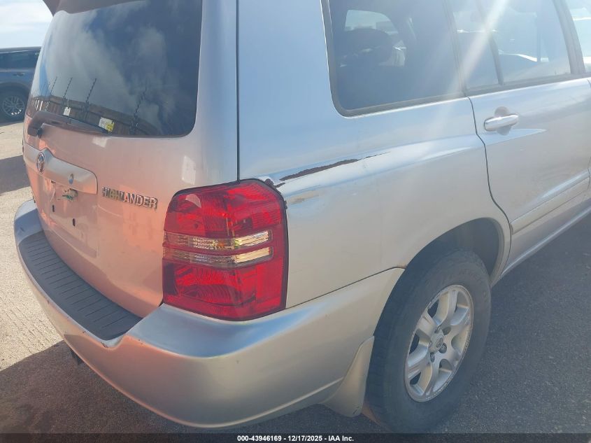 2002 Toyota Highlander V6 VIN: JTEHF21A220090271 Lot: 43946169