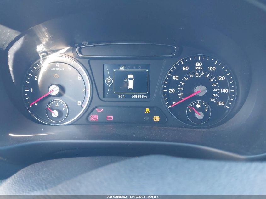 2016 Kia Sorento 3.3L Ex VIN: 5XYPH4A53GG096381 Lot: 43946202