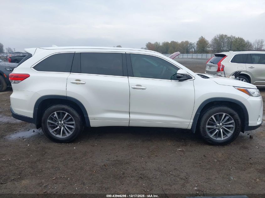 2017 Toyota Highlander Xle VIN: 5TDKZRFH3HS190840 Lot: 43946296