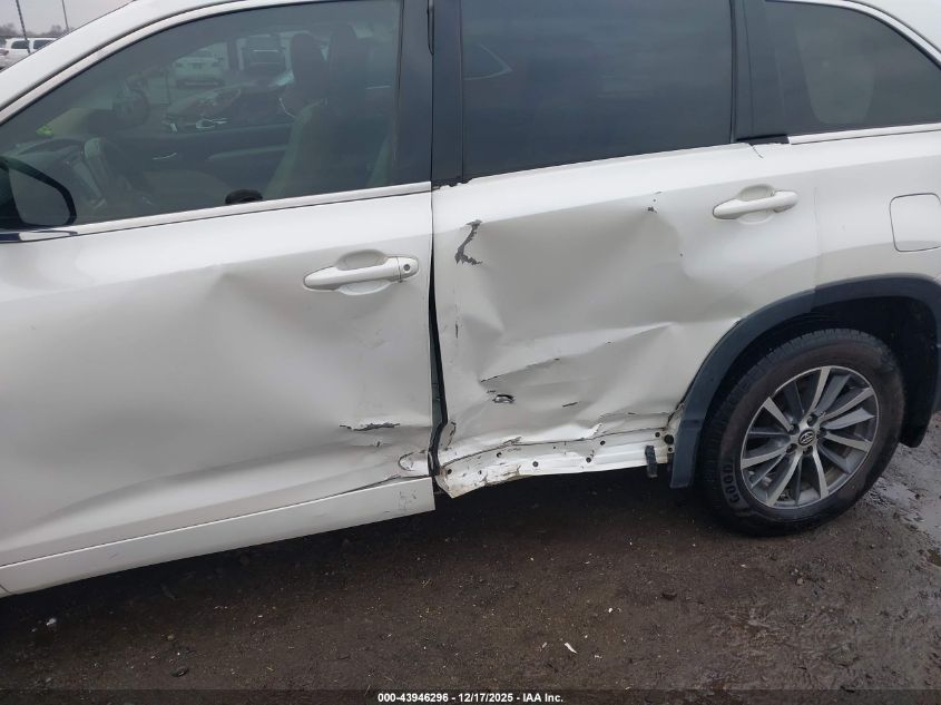 2017 Toyota Highlander Xle VIN: 5TDKZRFH3HS190840 Lot: 43946296