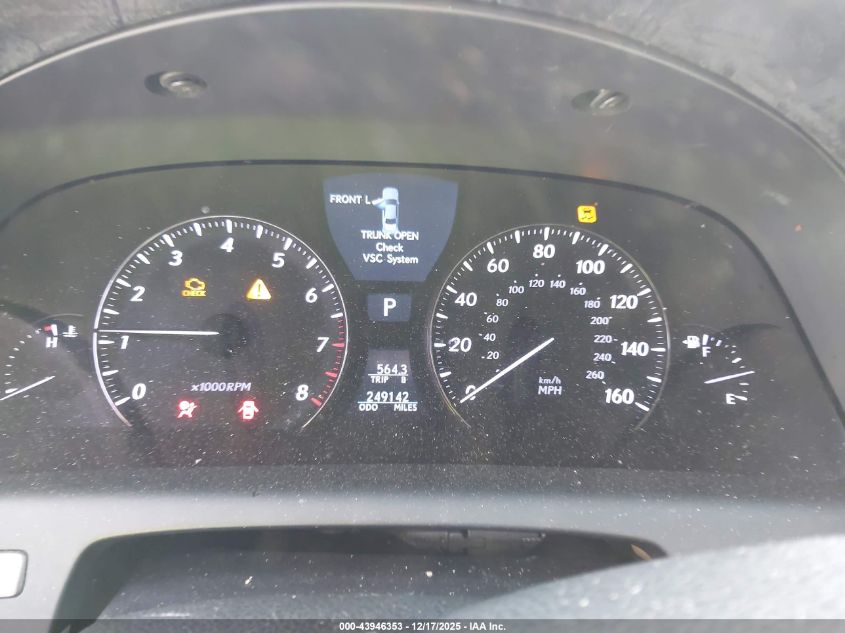 2008 Lexus Ls 460 VIN: JTHBL46F585052854 Lot: 43946353