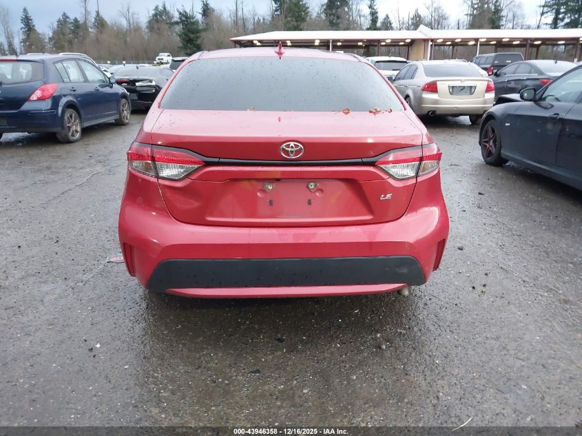 2020 Toyota Corolla Le VIN: 5YFEPRAE6LP034244 Lot: 43946358