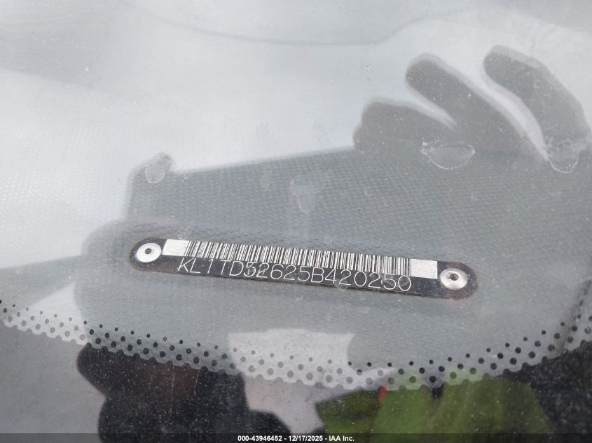 2005 Chevrolet Aveo Ls VIN: KL1TD52625B420250 Lot: 43946452