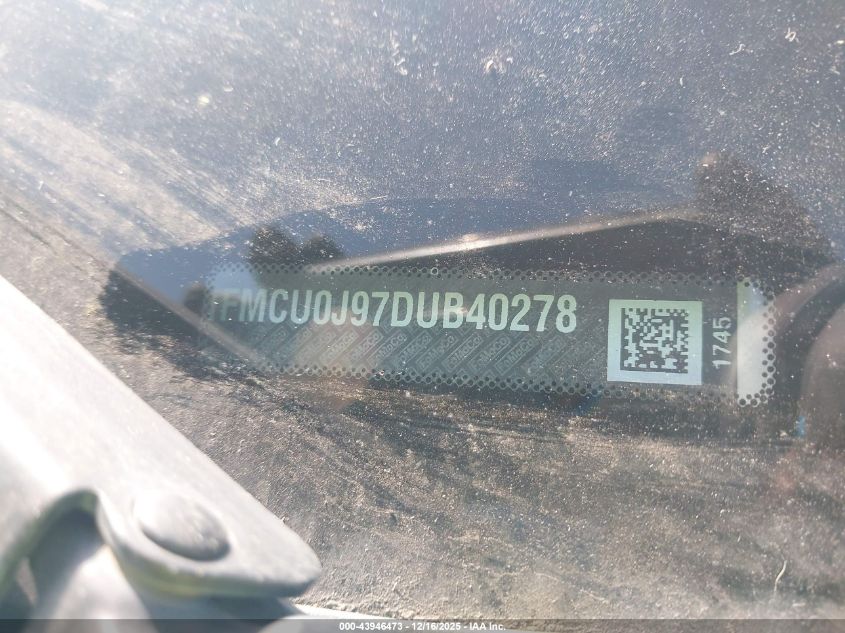 2013 Ford Escape Titanium VIN: 1FMCU0J97DUB40278 Lot: 43946473