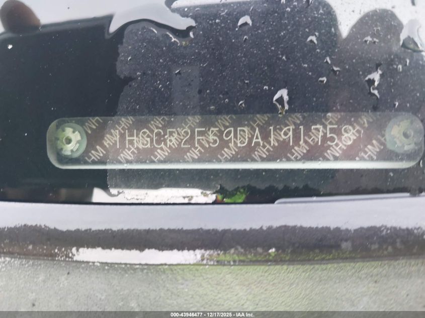 2013 Honda Accord Sport VIN: 1HGCR2F59DA191758 Lot: 43946477