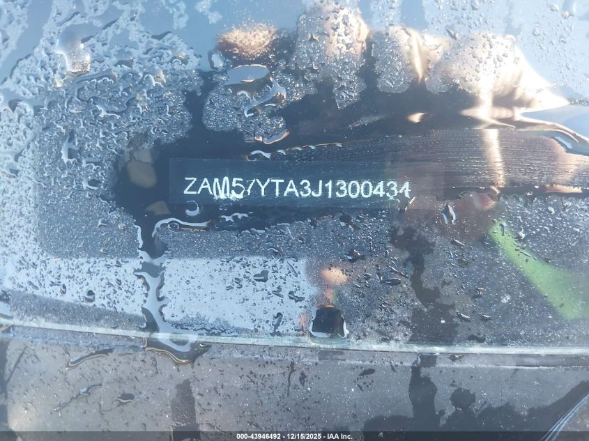 2018 Maserati Ghibli S Q4 VIN: ZAM57YTA3J1300434 Lot: 43946492