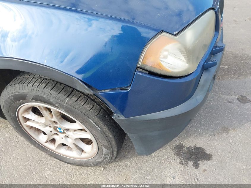 2004 BMW X3 2.5I VIN: WBXPA734X4WC44797 Lot: 43946531