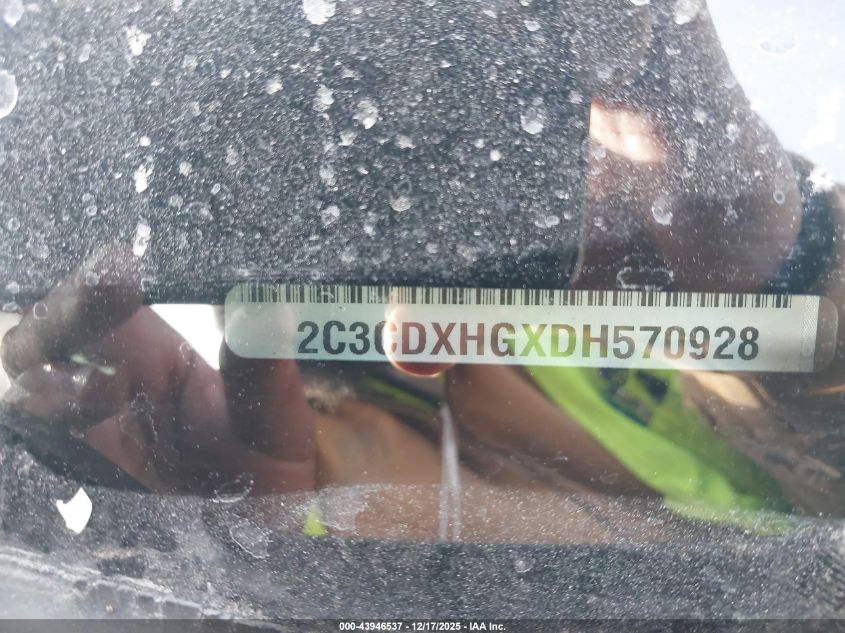 2013 Dodge Charger Sxt VIN: 2C3CDXHGXDH570928 Lot: 43946537